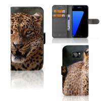 Samsung Galaxy S7 Edge | Telefoonhoesje | Met pasjeshouder | Luipaard Samsung Galaxy S7 Edge | Telefoonhoesje | Met pasjeshouder | Luipaard
