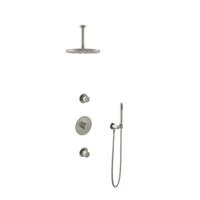 Hotbath Buddy - Inbouw Regendoucheset - 2 Stopkranen - Thermostatisch - Plafondbuis 15 cm - Hoofddouche 300 mm - Staafhanddouche - Waterbesparend - V02