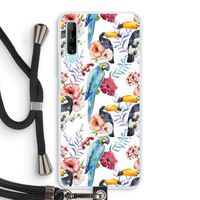 Bloemen tukan: Huawei P Smart Pro Transparant Hoesje met koord