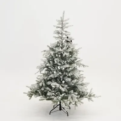 Kunstkerstboom Grandis Fir Snowy 180 cm Hoog Groen Wit Everlands