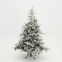 Kunstkerstboom Grandis Fir Snowy 180 cm Hoog Groen Wit Everlands