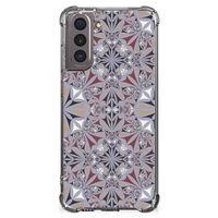 Samsung Galaxy S21 Anti-Shock Hoesje Flower Tiles