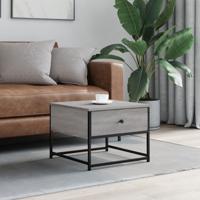 Salontafel 51x51x40 cm bewerkt hout grijs sonoma eikenkleurig - thumbnail
