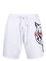 Plein Sport short de bain à imprimé tigre - Blanc