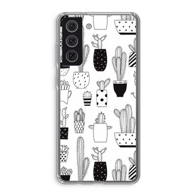 Cactusmotief: Samsung Galaxy S21 FE Transparant Hoesje