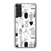 Cactusmotief: Samsung Galaxy S21 FE Transparant Hoesje