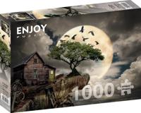 A Log Cabin on a Cliff Puzzel 1000 Stukjes