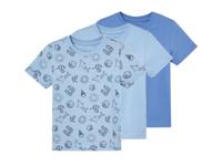 lupilu 3 kinder T-shirts (donkerblauw/blauw/lichtblauw, 110/116)