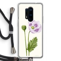 Purple poppy: OnePlus 8 Pro Transparant Hoesje met koord