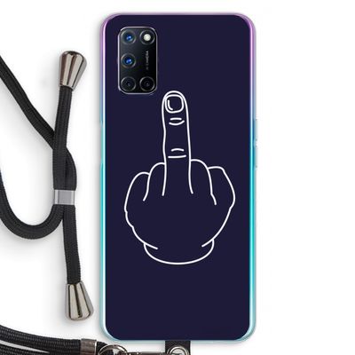 F**k U: Oppo A92 Transparant Hoesje met koord