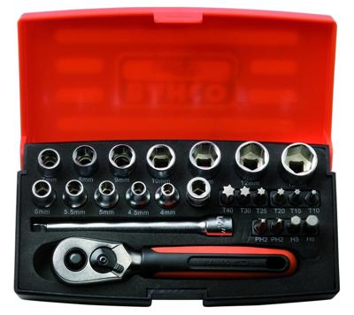 Bahco Dopsleutelset 1/4 inch blister 25 | SBSL25