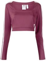 adidas sweat crop à encolure carrée - Rouge