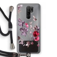 Mooie bloemen: Xiaomi Redmi 9 Transparant Hoesje met koord