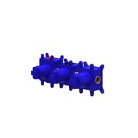 Inbouwbox IVY tbv Inbouw Thermostaat Met 2 Stopkranen Symmetry Donker Blauw IVY