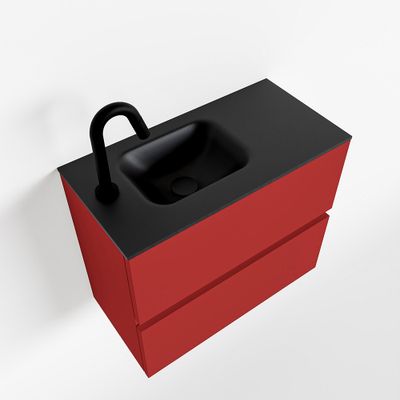 Toiletmeubel Mondiaz Ada | 60 cm | Meubelkleur Fire | Lex wastafel Urban Links | 1 kraangat