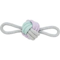 Trixie junior knoopbal met 2 handlussen touw (9X9X25 CM) - thumbnail