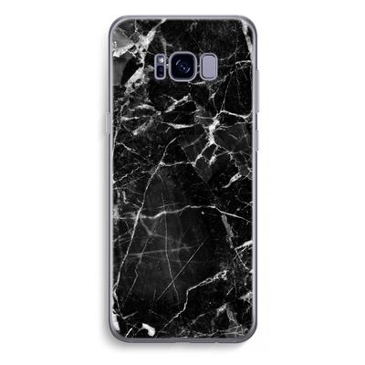Zwart Marmer 2: Samsung Galaxy S8 Plus Transparant Hoesje