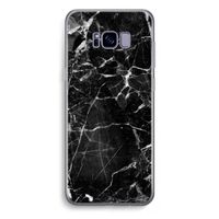 Zwart Marmer 2: Samsung Galaxy S8 Plus Transparant Hoesje