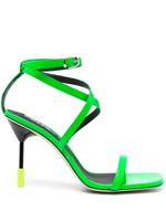 MSGM sandales en cuir 95 mm - Vert - thumbnail