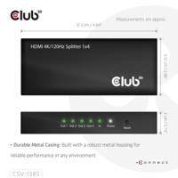 Club 3D HDMI Splitter 1x > 4x HDMI 4K 120Hz - thumbnail