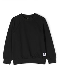 Mini Rodini sweat en coton à patch logo - Noir