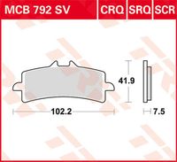 TRW Remblokken, en remschoenen voor de moto, MCB792SCR Sinter carbon - thumbnail