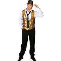 Goud disco vestje met pailletten