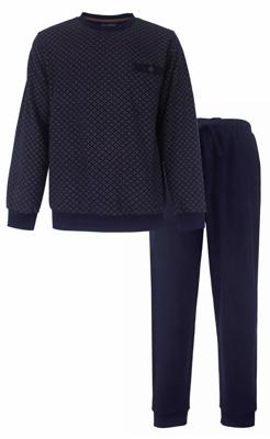 Paul Hopkins Fleece pyjama heren - Winter Blue - Warme winter pyjama mannen