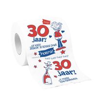 Toiletpapier 30 jaar man verjaardagscadeau decoratie/versiering