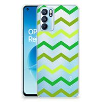 OPPO Reno 6 5G TPU bumper Zigzag Groen