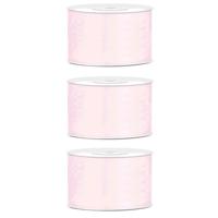 Hobby Sierlint satijn - 3x - oud roze - 25 meter - cadeaulint - satijnlint/sierlinten Hobby Sierlint satijn - 3x - oud roze - 25 meter - cadeaulint - satijnlint/sierlinten