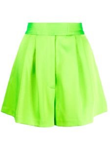 Alex Perry short plissé à taille haute - Vert