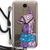 Lama: LG K10 (2017) Transparant Hoesje met koord
