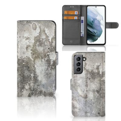 Samsung Galaxy S21 FE | Bookcase | Beton Print | Portemonnee hoesje