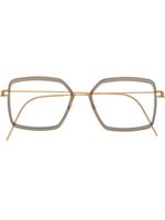 Lindberg lunettes de vue à monture carrée - Or - thumbnail