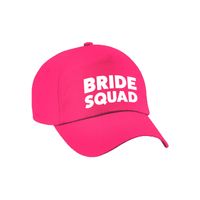 1x Roze vrijgezellenfeest petje Bride Squad dames - thumbnail