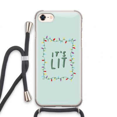 It's Lit: iPhone 8 Transparant Hoesje met koord
