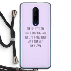 Gek: OnePlus 7 Pro Transparant Hoesje met koord