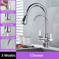 Touch Mengkraan | Chroom Gepolijst | Koud & Warm Water | Uittrekbare Sproeikop