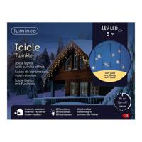 Led Icicle 5 meter 119 LED zwart/soft gold Lumineo - Lumineo