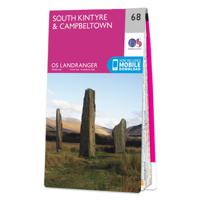 Wandelkaart - Topografische kaart 068 Landranger South Kintyre & Campb