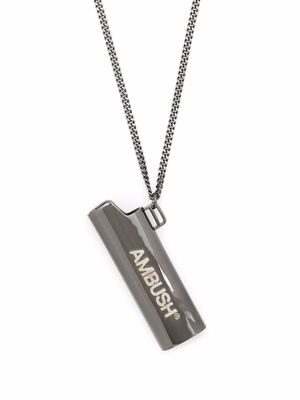 AMBUSH collier à pendentif étui à briquet - Noir