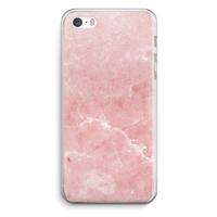 Roze marmer: iPhone 5 / 5S / SE Transparant Hoesje - thumbnail
