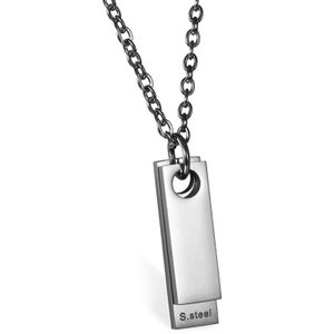 Luxe Dogtag kettinghanger mendes Zilver