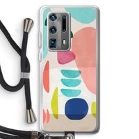 Bold Rounded Shapes: Huawei P40 Pro Plus Transparant Hoesje met koord