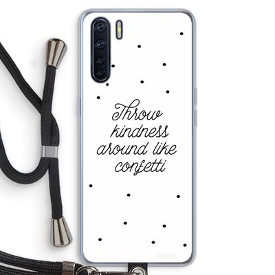 Confetti: Oppo A91 Transparant Hoesje met koord