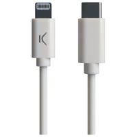 Kabel USB-C naar Lightning KSIX MFI (1 m) Wit