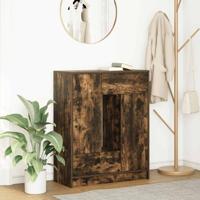 Dressoir met lades en deuren 73x31x90 cm gerookt eiken