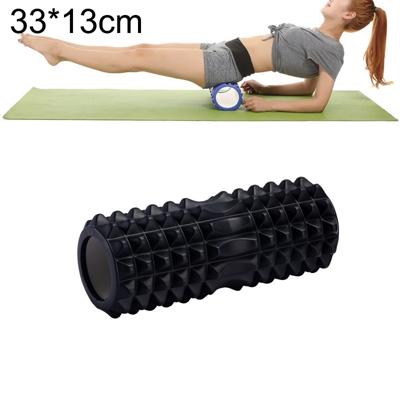 Yoga Pilates fitness EVA roller muscle ontspannings massage grootte: 33cm x 13cm (zwart)