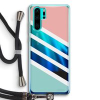 Strepen pastel: Huawei P30 Pro Transparant Hoesje met koord